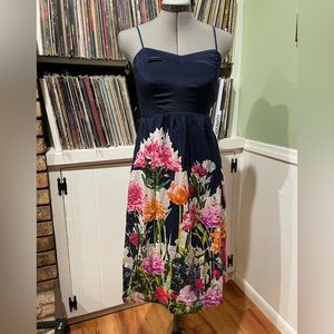 Anthropologie Moulinette Sorurs Silk Strappy Aven Bloom Floral Dress